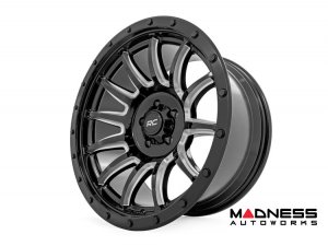 Custom Wheel 90 Series Wheel - One-Piece - Gloss Black w/ Machined Spokes| 20x10 | 6x5.5 | -19mm - Rough Country